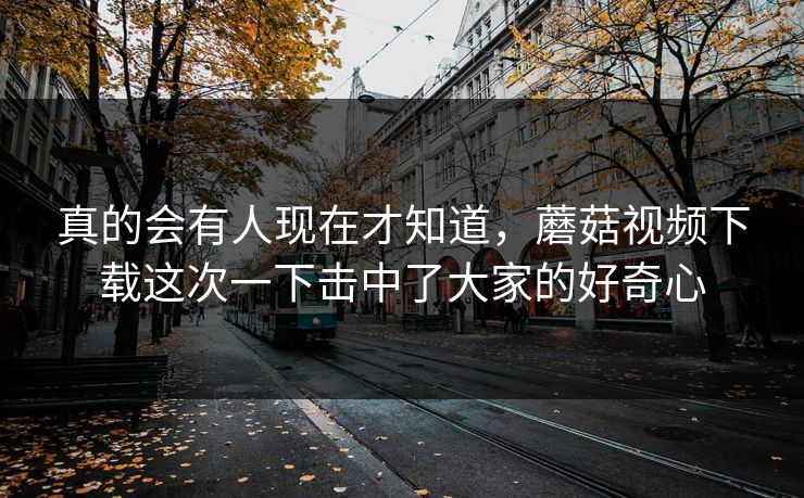 真的会有人现在才知道，蘑菇视频下载这次一下击中了大家的好奇心